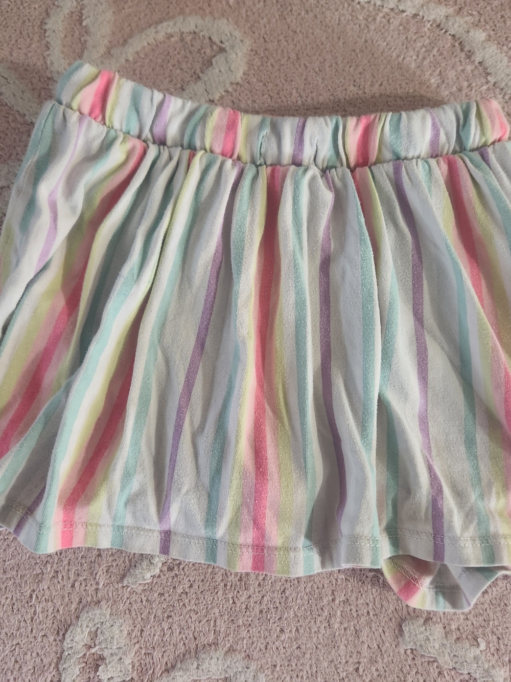 Cat & Jack Pastel Stripe Girls' Skort - Pink, Purple, Mint, Yellow, Blue